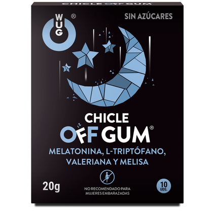 WUG GUM - OFF VALERIAN, TRYPTOPHAN, LEMON BALM AND MELATONIN 10 UNITS - 2