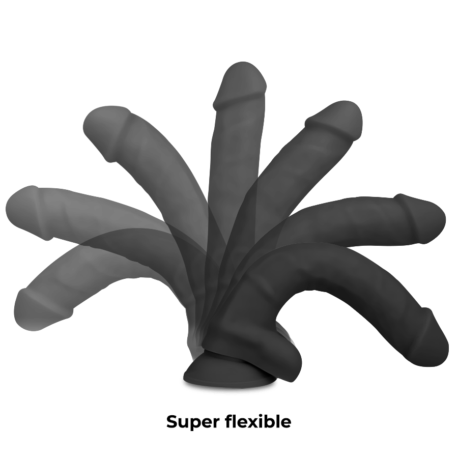 COCK MILLER - BLACK 13 CM ARTICULATED DENSITY SILICONE COCK