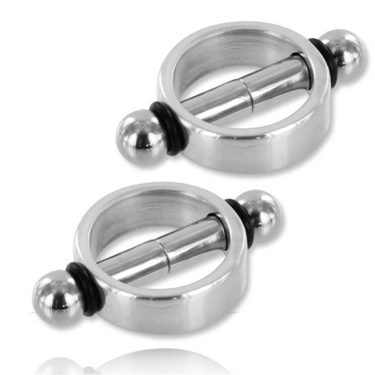 METAL HARD - MAGNETIC NIPPLE Clamps PAIR - 2