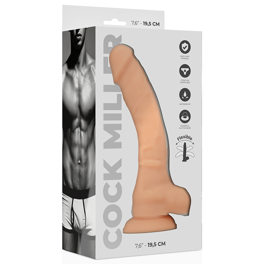 COCK MILLER - ARTICULATED REALISTIC SILICONE DILDO FLESH 19.5 CM