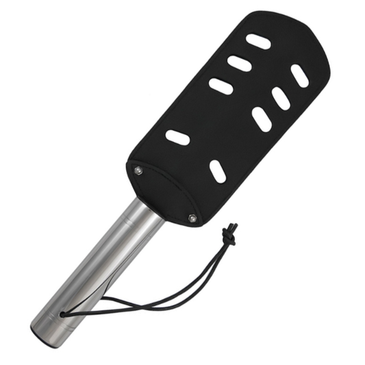 METAL HARD - THE PADDLE ORIGINAL LEATHER AND METAL - WITH HOLES - 1
