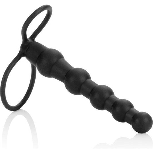 CALEXOTICS - BEADED DUAL PENETRATOR BLACK - 1