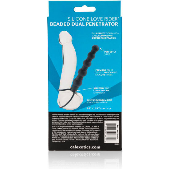 CALEXOTICS - BEADED DUAL PENETRATOR BLACK - 3