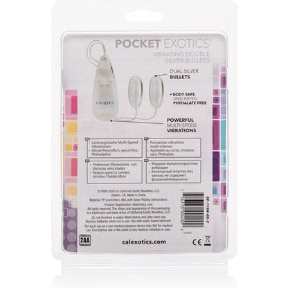 CALEXOTICS - SILVER DUO VIBRATING BULLETS