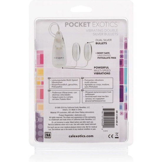 CALEXOTICS - VIBRATING BULLETS SILVER DUO - 1