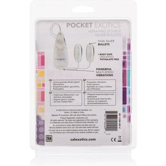 CALEXOTICS - VIBRATING BULLETS SILVER DUO - 1