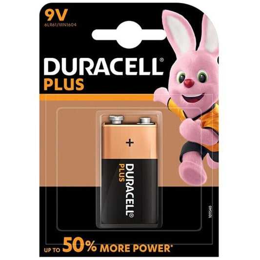 DURACELL - PLUS POWER BATTERY 9V LR61 1UNIT - 1