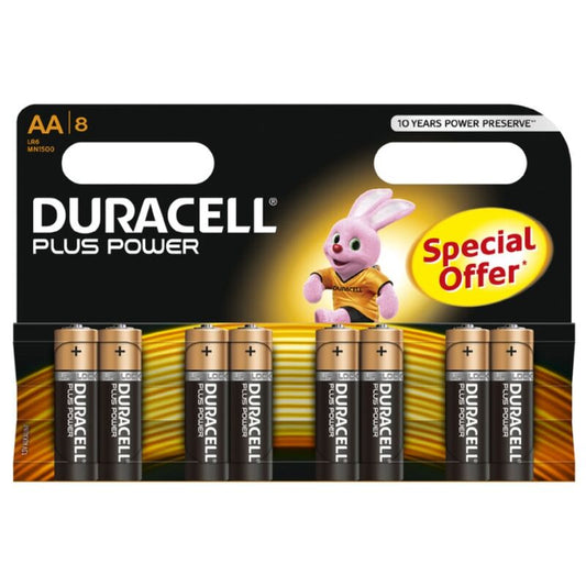 DURACELL - PLUS POWER BATTERY AA LR6 8UNITS - 1