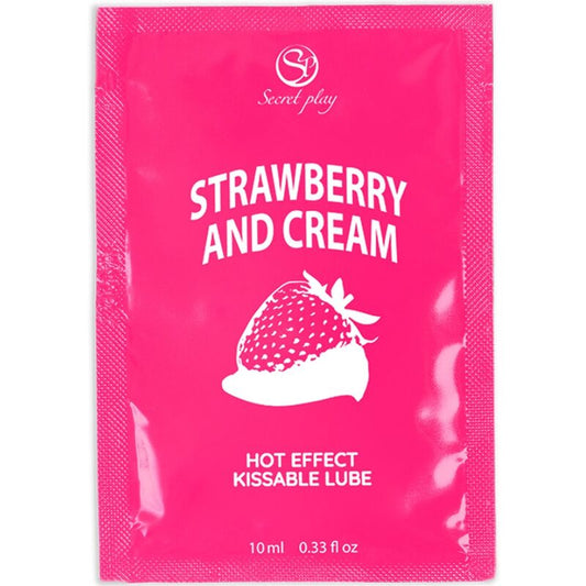 SECRETPLAY - LUBRIFICANTE MONODOSE FRAGOLE E CREMA 10 ML - Secretroomsexyshop
