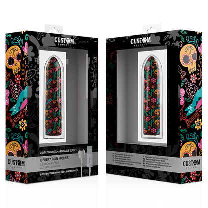 CUSTOM BULLETS - RECHARGEABLE SKULL MAGNETIC BULLET 10 INTENSITIES - 4