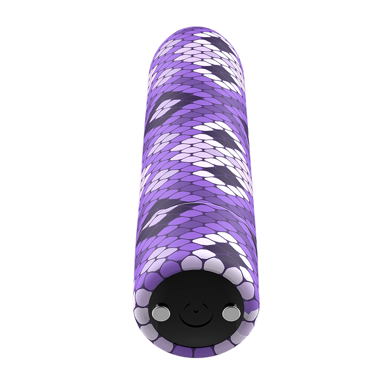CUSTOM BULLETS - RECHARGEABLE SNAKE PURPLE MAGNETIC BULLET 10 INTENSITIES - 4
