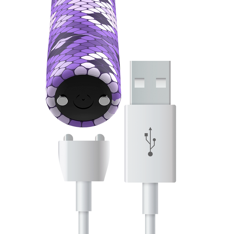 CUSTOM BULLETS - RECHARGEABLE SNAKE PURPLE MAGNETIC BULLET 10 INTENSITIES - 2