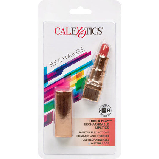 CALEXOTICS - BALA ROUGE À LÈVRES RECHARGEABLE HIDE &amp; PLAY ROUGE