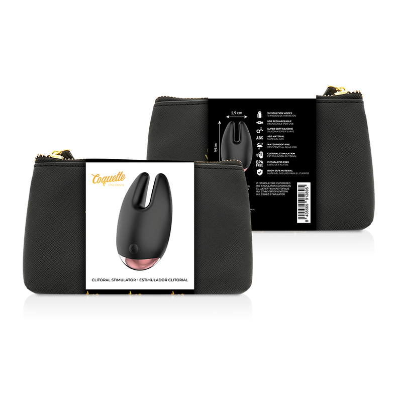 COQUETTE CHIC DESIRE - CLITORIAL STIMULATOR BLACK / GOLD - 8