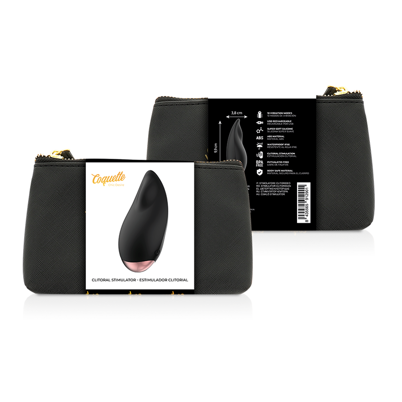 COQUETTE CHIC DESIRE - CLITORIAL STIMULATOR BLACK / GOLD DROP - 7