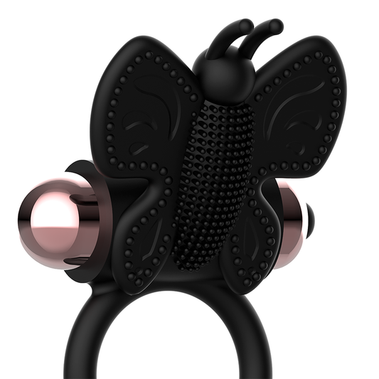 COQUETTE CHIC DESIRE - COCK RING BUTTERFLY WITH VIBRATOR BLACK/ GOLD - 1