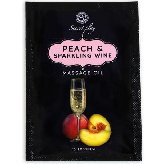 SECRETPLAY - PEACH & SPARKLING WINE MASSAGE OIL SACHET 10 ML - 1
