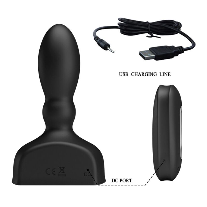 MR PLAY - BLACK INFLATABLE ANAL PLUG REMOTE CONTROL - 2