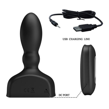 MR PLAY - BLACK INFLATABLE ANAL PLUG REMOTE CONTROL - 2