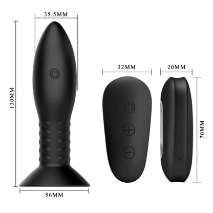 MR PLAY - PLUG WITH BLACK ROTATING BALLS REMOTE CONTROL - 5