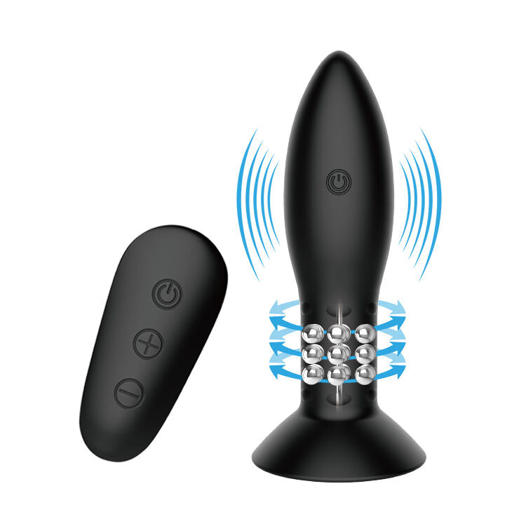 MR PLAY - PLUG WITH BLACK ROTATING BALLS REMOTE CONTROL - 2