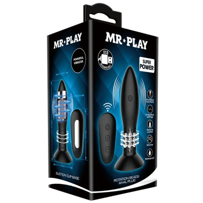 MR PLAY - PLUG WITH BLACK ROTATING BALLS REMOTE CONTROL - 7