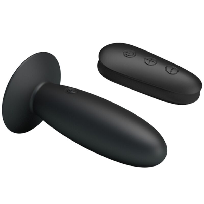 MR PLAY - BLACK VIBRATION REMOTE CONTROL BUTT PLUG