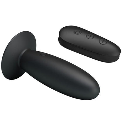 MR PLAY - BLACK VIBRATION REMOTE CONTROL BUTT PLUG