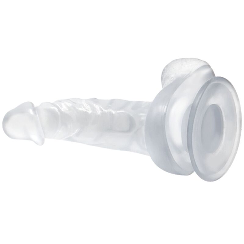 BAILE - REALISTIC DILDO WITH SUCTION CUP AND TESTICLES 16.7 CM TRANSPARENT - 4