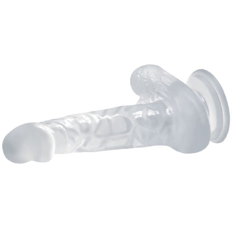 BAILE - REALISTIC DILDO WITH SUCTION CUP AND TESTICLES 16.7 CM TRANSPARENT - 3