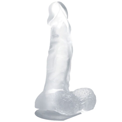 BAILE - REALISTIC DILDO WITH SUCTION CUP AND TESTICLES 16.7 CM TRANSPARENT - 6