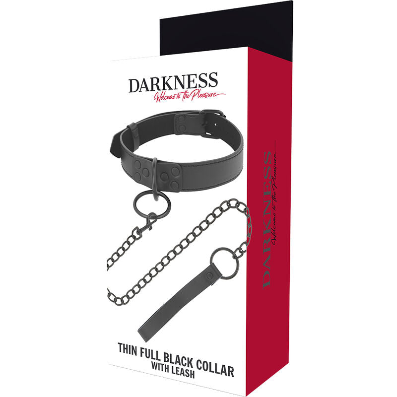 DARKNESS - BLACK NECKLACE WITH CHAIN - 3