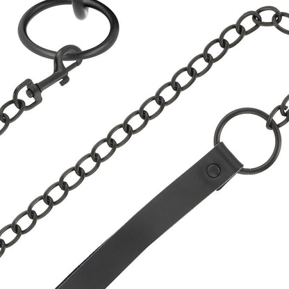 DARKNESS - BLACK NECKLACE WITH CHAIN - 1