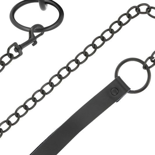 DARKNESS - BLACK NECKLACE WITH CHAIN - 1