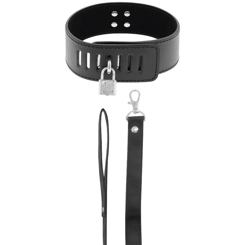 DARKNESS - BDSM COLLAR WITH BLACK LOCK - 1