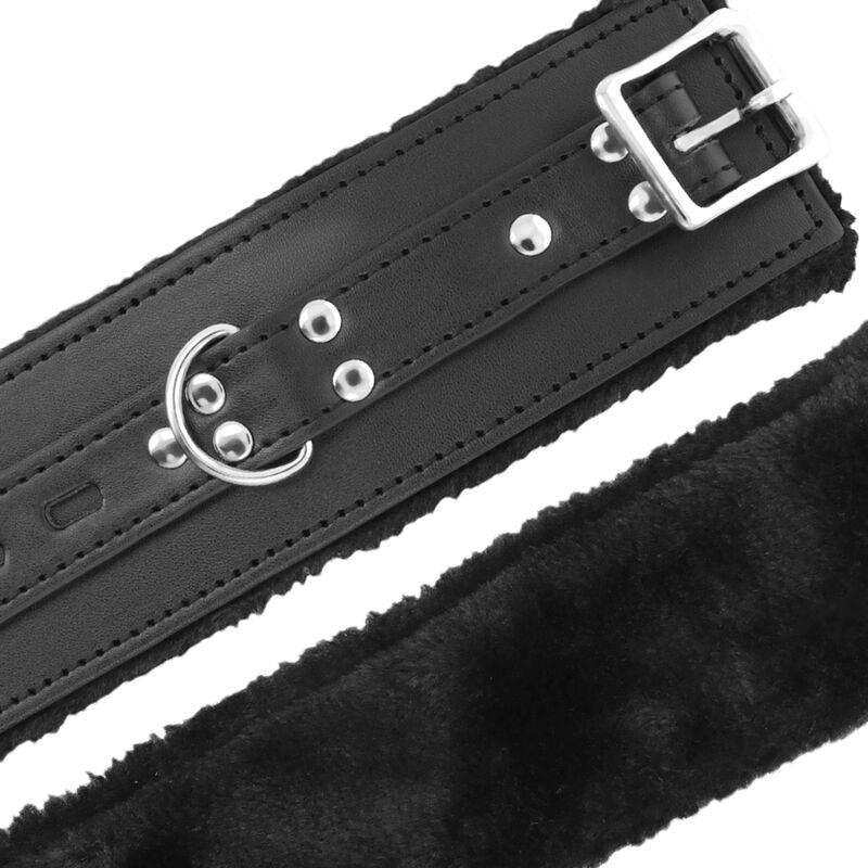 DARKNESS - BLACK LINED BDSM HANDCUFFS - 3