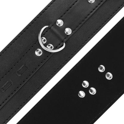 DARKNESS - BLACK LEATHER HANDCUFFS - 3