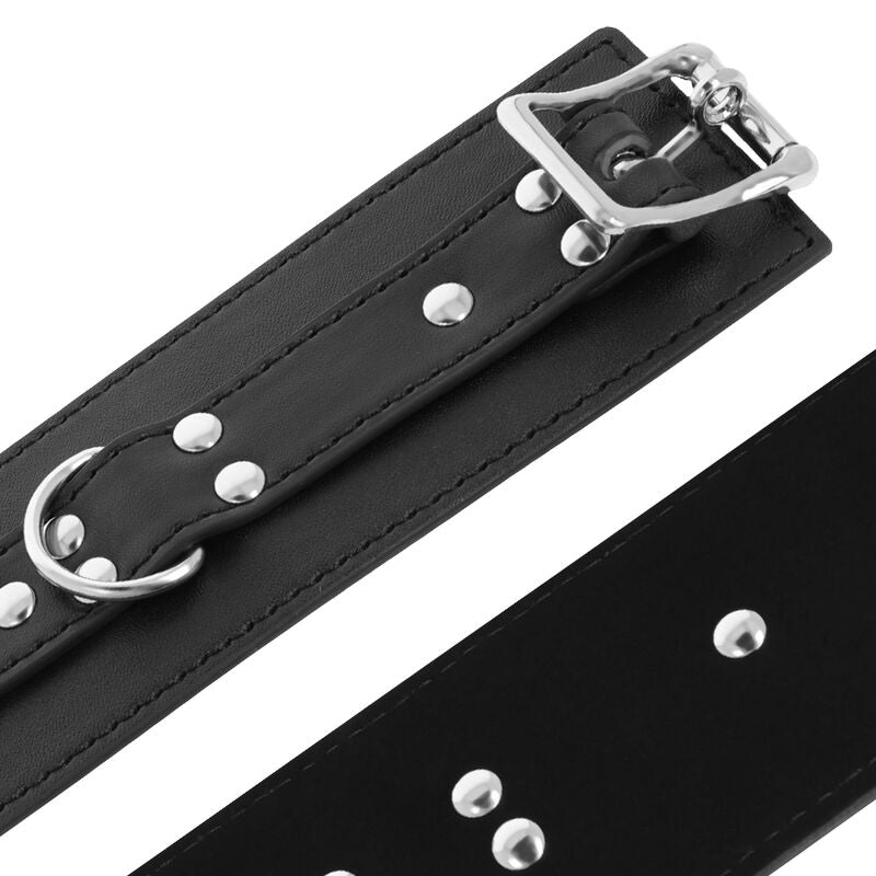 DARKNESS - BLACK LEATHER HANDCUFFS - 2