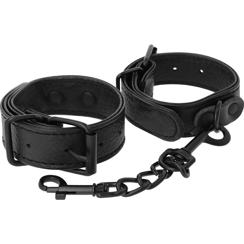 DARKNESS - WIDE THIN TEXTURED HANDCUFFS - 4