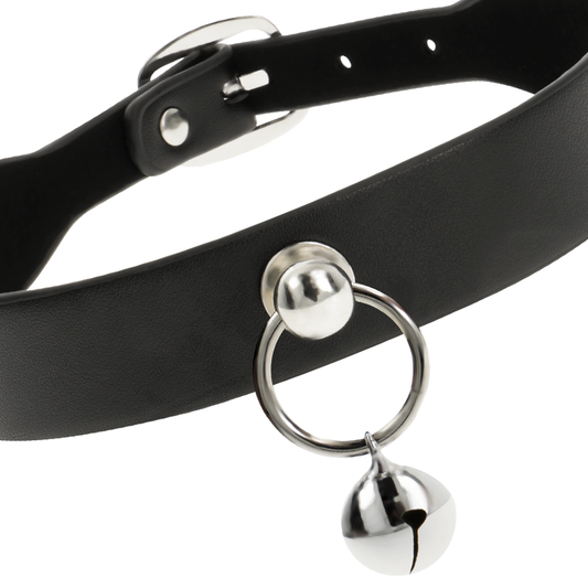 COQUETTE CHIC DESIRE - VEGAN LEATHER NECKLACE WOMAN ACCESSORY RATTLE/HOOP - 1