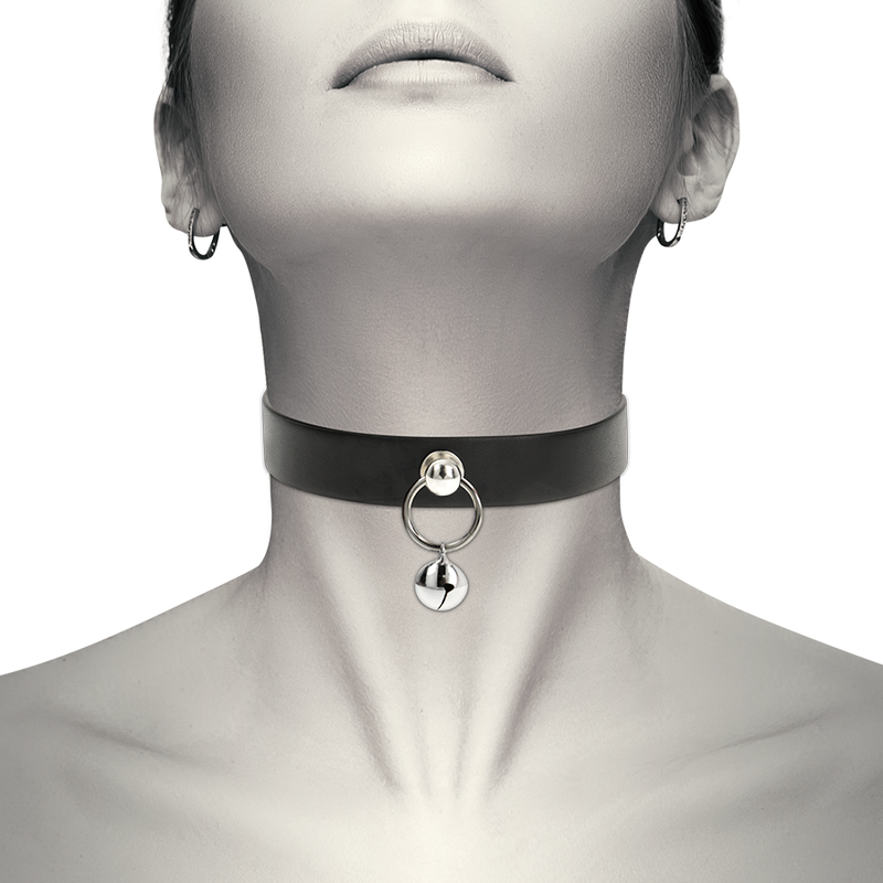 COQUETTE CHIC DESIRE - VEGAN LEATHER NECKLACE WOMAN ACCESSORY RATTLE/HOOP - 6