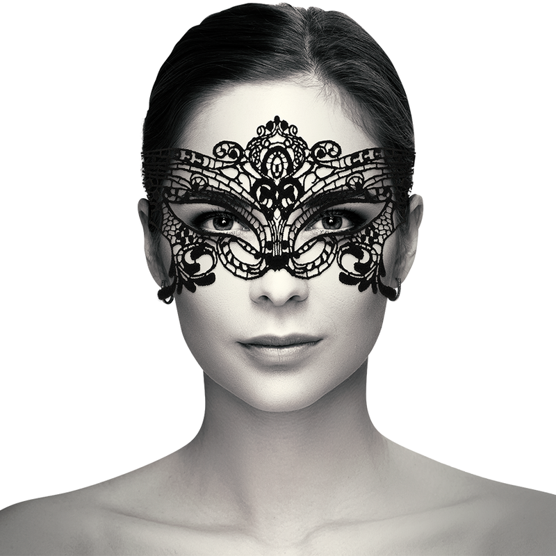 COQUETTE CHIC DESIRE - WIDE BLACK LACE MASK