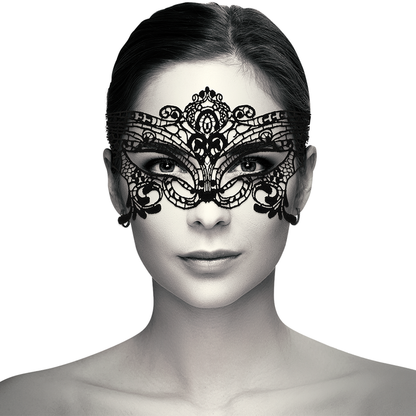 COQUETTE CHIC DESIRE - WIDE BLACK LACE MASK