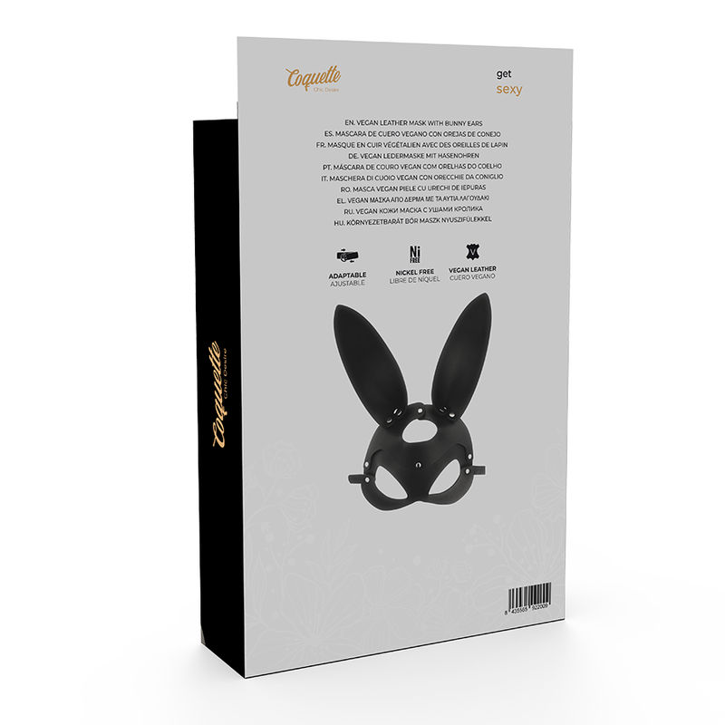 COQUETTE CHIC DESIRE - VEGAN LEATHER MASK WITH BUNNY EARS - 3