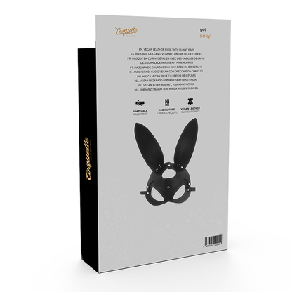 COQUETTE CHIC DESIRE - VEGAN LEATHER MASK WITH BUNNY EARS - 3