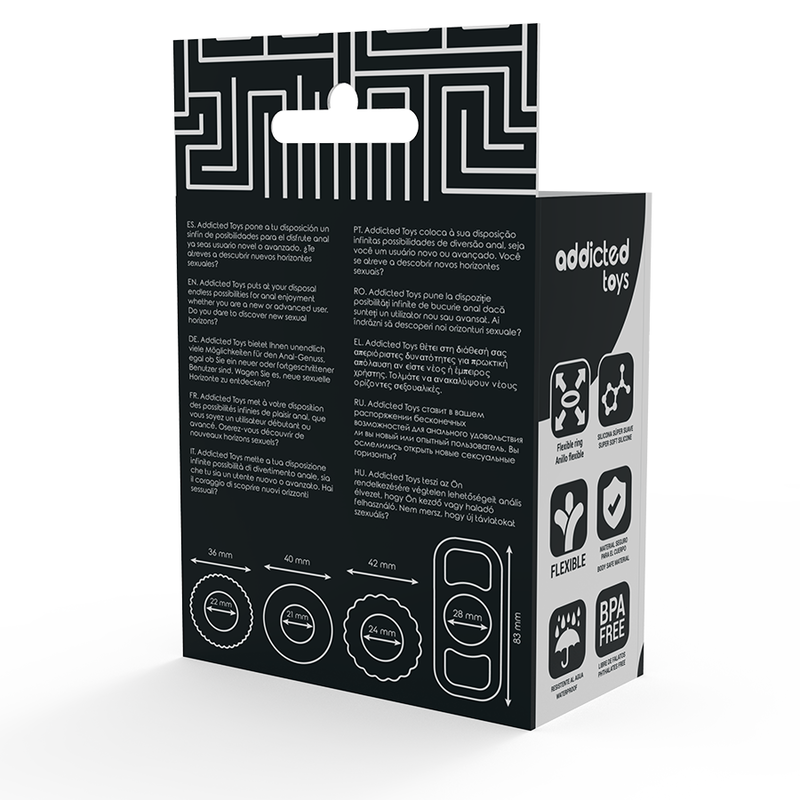 ADDICTED TOYS - COCK RING SET - 4 PIECES