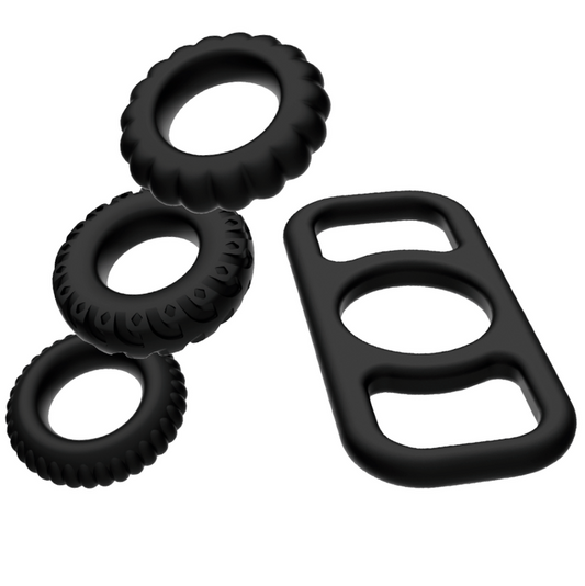 ADDICTED TOYS - COCK RING SET 4 PIECES - 1