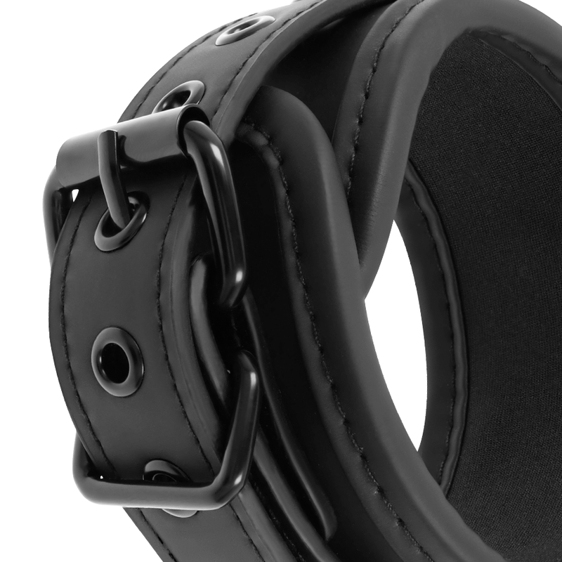 FETISH SUBMISSIVE - OPEN LEGS POSITION WITH NOPRENE LINING HANDCUFFS - 6