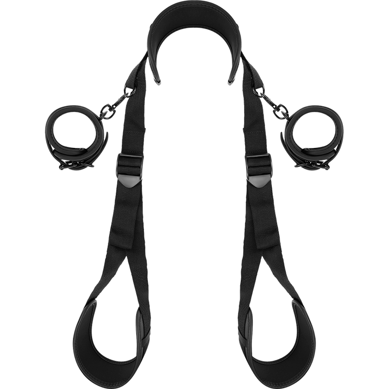 FETISH SUBMISSIVE - OPEN LEGS POSITION WITH NOPRENE LINING HANDCUFFS - 3