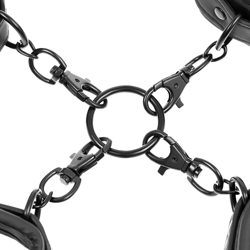 FETISH SUBMISSIVE - SET OF HAND AND ANKLE HANDCUFFS WITH NOPRENE LINING - 5